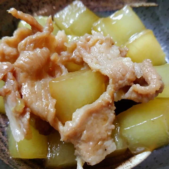 瓜と豚肉の煮物